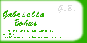 gabriella bohus business card